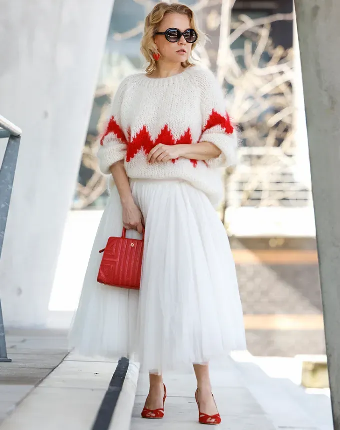 woman wearing a tulle skirt' fetchpriority='auto' title='31 Outfit Ideas for a Sparkly Stylish and Rather Festive December