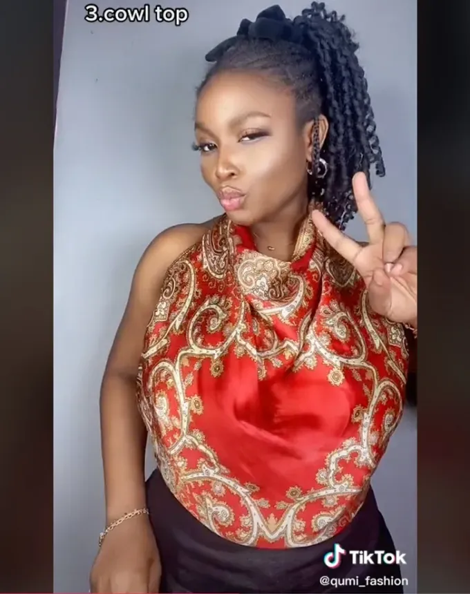 how to tie a scarf top cowl neck halter' title='15 TikTok-Approved Stylish and Easy Ways to Tie a Scarf