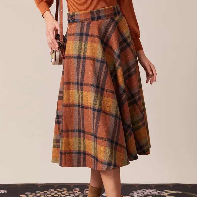 rihoas plaid skirt' title='Wondering How to Style Flannel? Here Are 17 Outfit Ideas to Try According to a Fashion Editor