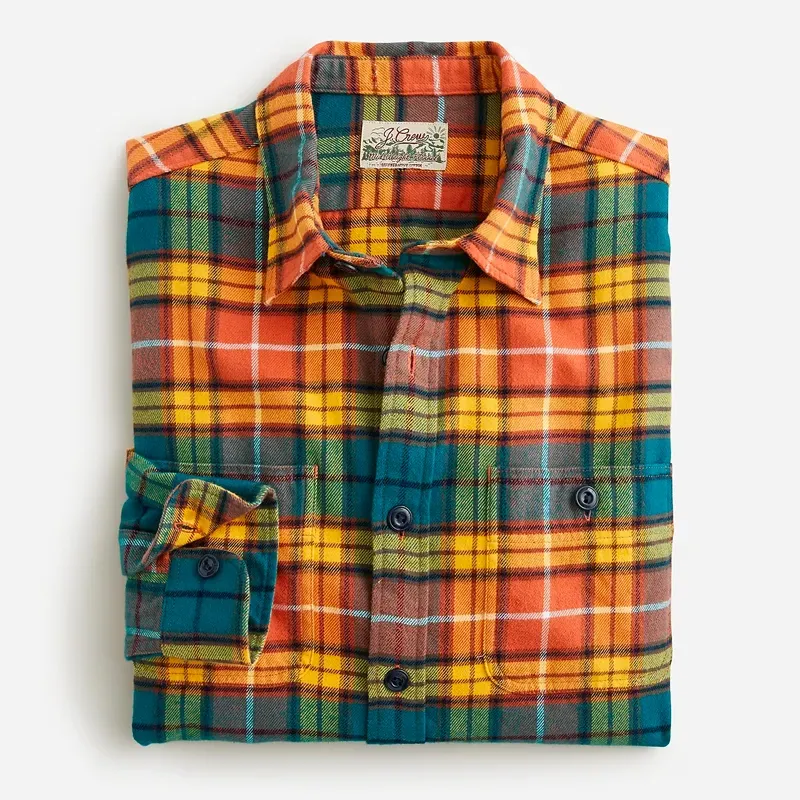 jcrew colorful flannel shirt' title='Wondering How to Style Flannel? Here Are 17 Outfit Ideas to Try According to a Fashion Editor