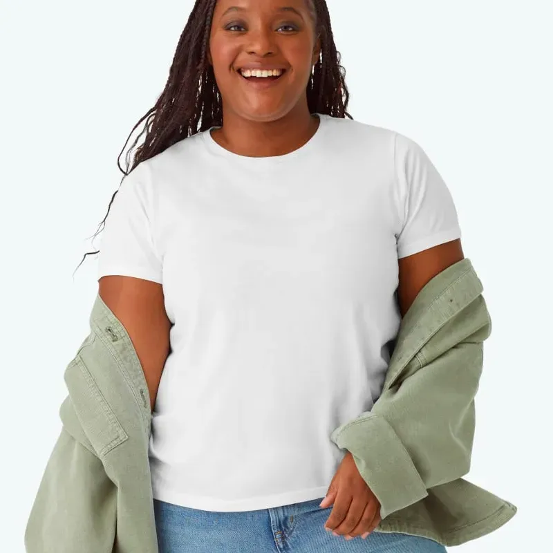 bombas t shirt' title='Wondering How to Style Flannel? Here Are 17 Outfit Ideas to Try According to a Fashion Editor