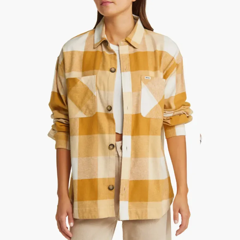 rip curl flannel shirt' title='Wondering How to Style Flannel? Here Are 17 Outfit Ideas to Try According to a Fashion Editor