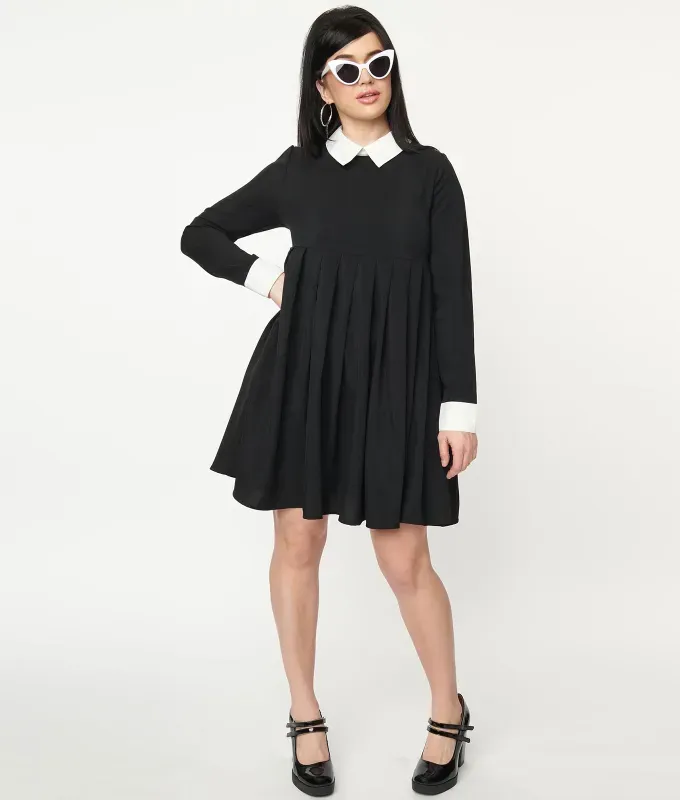soft goth unique vintage peggy babydoll dress' fetchpriority='auto' title='The Soft Goth Aesthetic Is Trending Thanks to the ‘Wednesday’ Netflix Hit: Here Are 10 Ways to Get the Look
