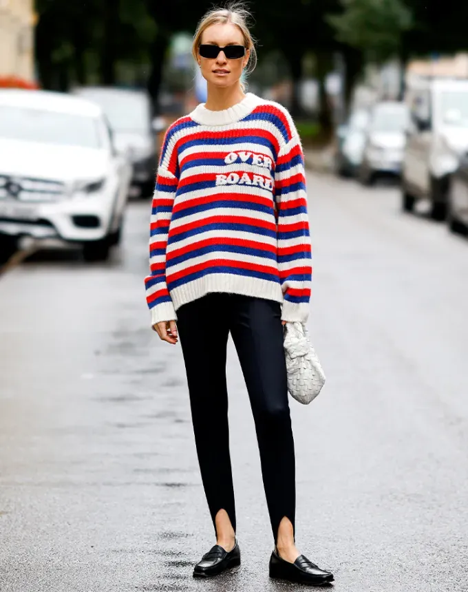 how to wear stirrup leggings stripe sweater' fetchpriority='auto' title='The Resurrected ‘80s Trend We *Really* Didn’t See Coming