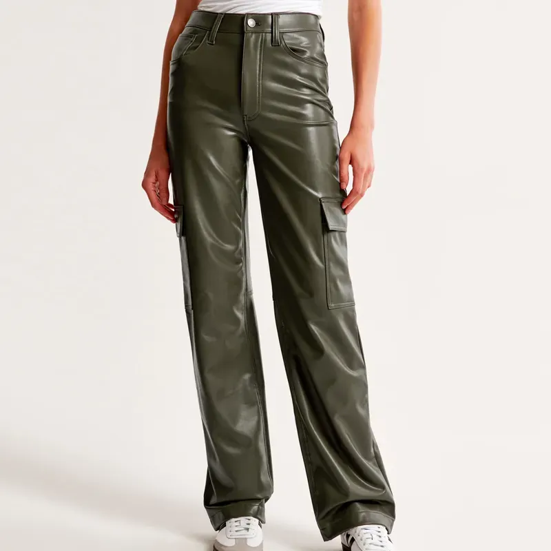 abercrombie and fitch faux leather pants' title='13 On-Trend Ways to Wear Leather Pants in 2024 (Plus One Look to Definitely Avoid)