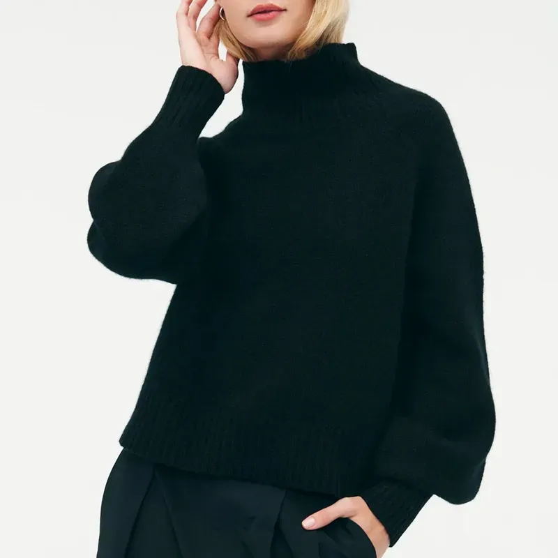 naadam cashmere turtleneck sweater' title='13 On-Trend Ways to Wear Leather Pants in 2024 (Plus One Look to Definitely Avoid)