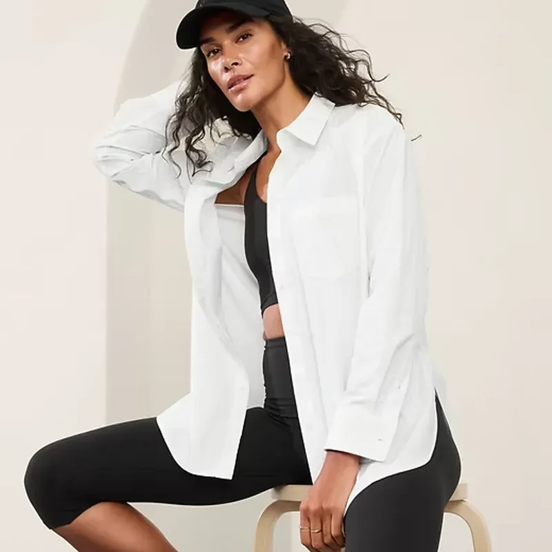 athleta shirt' title='22 Easy Black Skirt Outfit Ideas for When You Have Five Minutes to Get Dressed