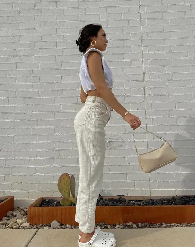 crocs outfit ideas natalya' title='24 Crocs Outfit Ideas That Are Both Stylish and Comfy