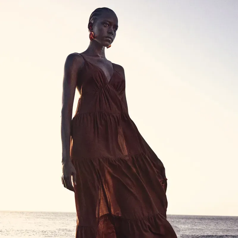 stores like madewell HM Tiered Maxi Dress' title='23 Stores Like Madewell for Stylish Wardrobe Essentials