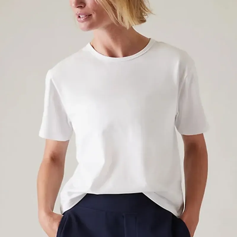 athleta t shirt' title='15 Jean Jacket Outfits That Are Super Easy to Copy—Plus 1 You Should Probably Skip