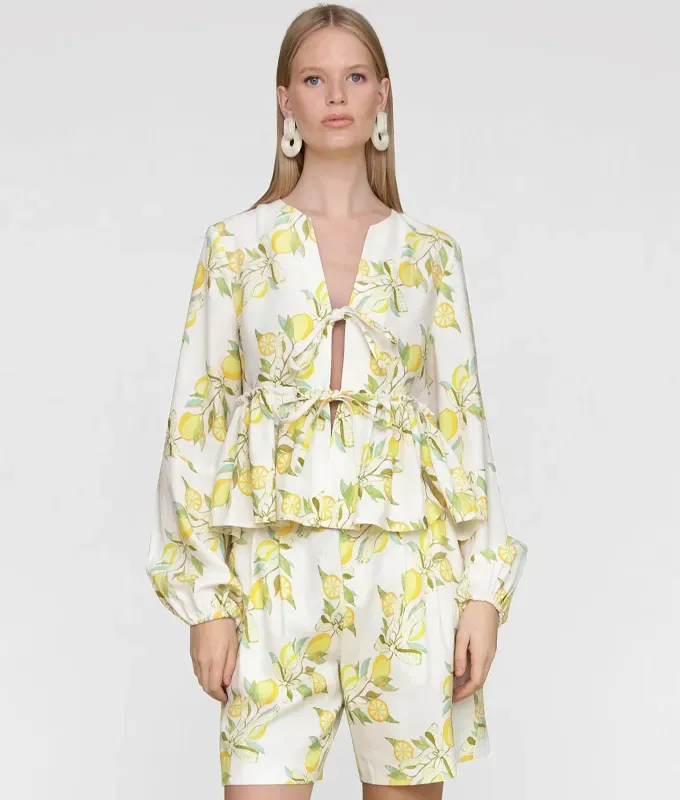 The Avec Les Filles Printed Tie-Front Blouse.' title='Sorry Scandi This Summer Is *All* About Portuguese Girl Style