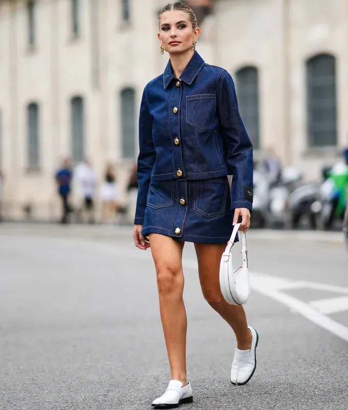 how to style a mini skirt with a matching jacket' fetchpriority='auto' title='The 11 Rules for Wearing a Mini Skirt in 2024