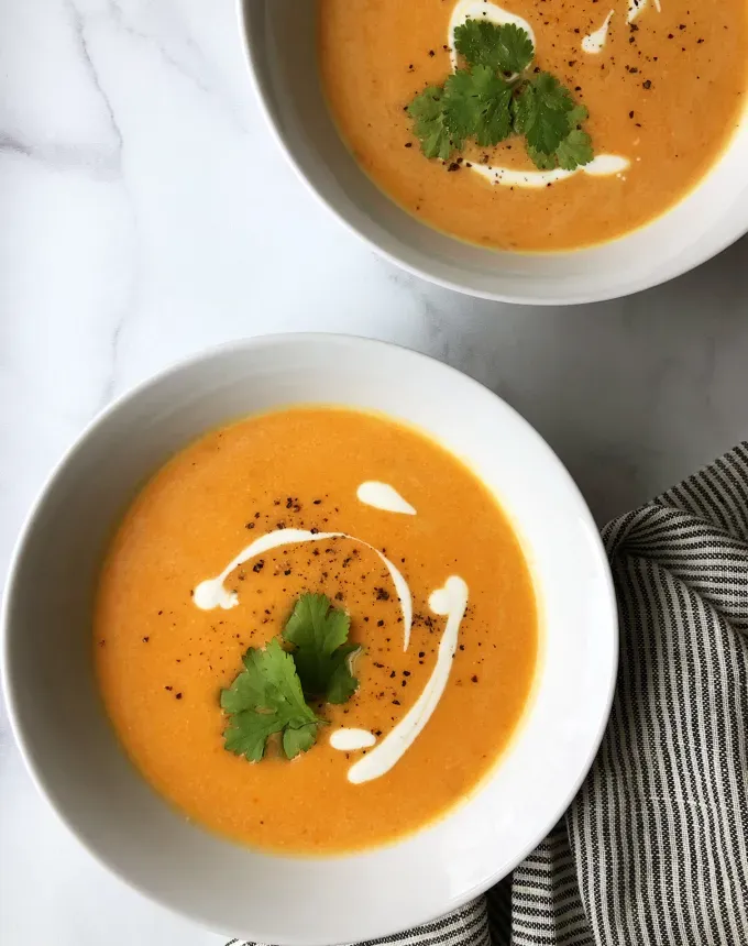 postpartum freezer meals: instant pot carrot ginger soup' title='31 Postpartum Freezer Meals Any Parent Will Appreciate