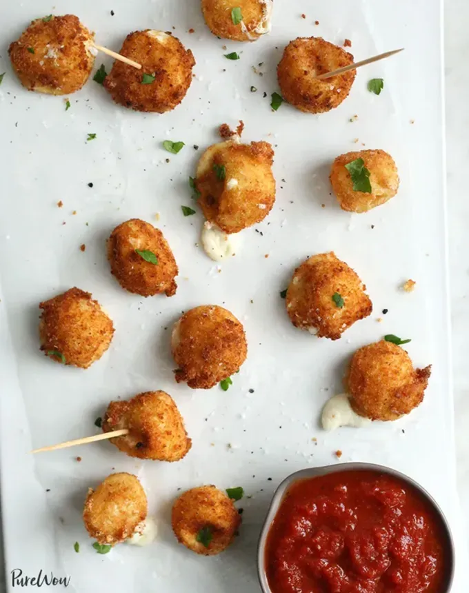 savory appetizers: mozzarella bites' title='51 Savory Appetizers That Are Sure to Get the Party Started from Make-Ahead Gems to Cheesy Delights