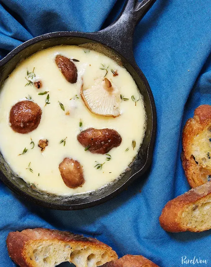 savory appetizers: mushroom gouda cheese fondue' title='51 Savory Appetizers That Are Sure to Get the Party Started from Make-Ahead Gems to Cheesy Delights