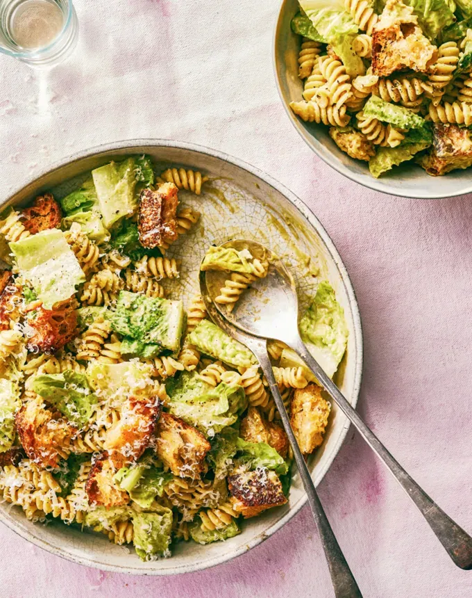 savory appetizers: caesar pasta salad' title='51 Savory Appetizers That Are Sure to Get the Party Started from Make-Ahead Gems to Cheesy Delights