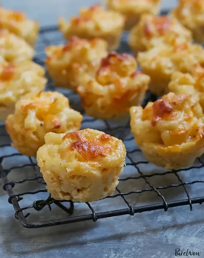 savory appetizers: baked mac and cheese bites' title='51 Savory Appetizers That Are Sure to Get the Party Started from Make-Ahead Gems to Cheesy Delights