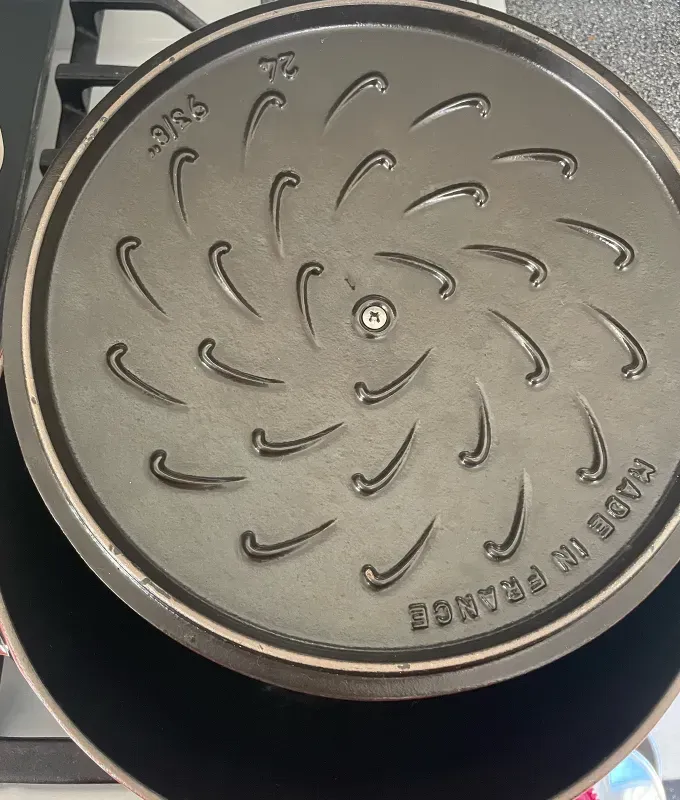 staub vs le creuset: staub dutch oven interior' title='Staub vs. Le Creuset: Which Iconic Dutch Oven Is Right for You?