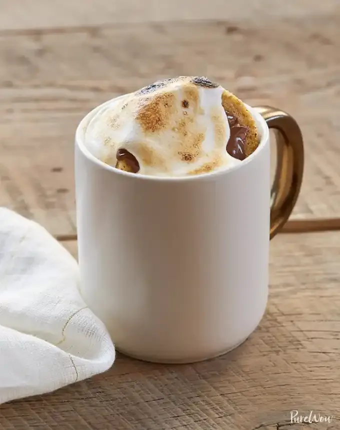 fun things to bake: s’mores mug cake with torched marshmallow' title='78 Easy Fun Things to Bake When You’re Bored and Craving Something Sweet