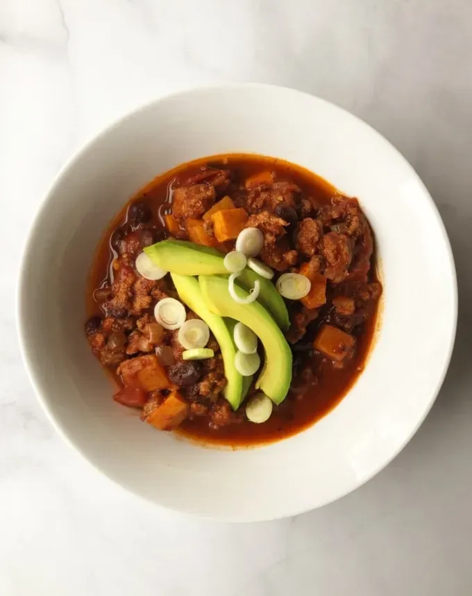 high protein soups: sweet potato chili' title='21 High-Protein Soup Recipes That Are Satisfyingly Cozy