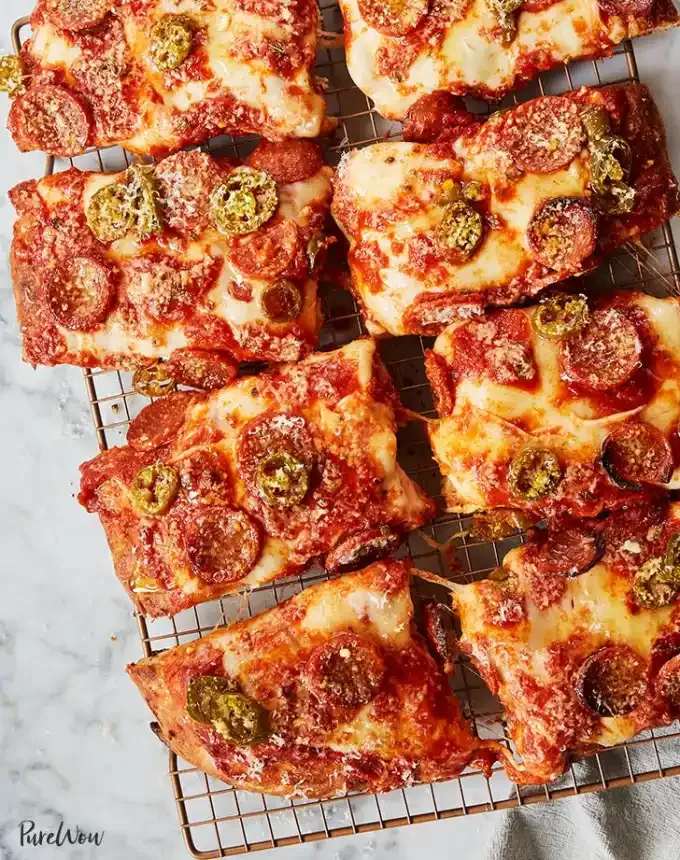 birthday dinner ideas: cheaters sicilian style pizza' title='60 Home-Cooked Birthday Dinner Ideas That Will Make Anyone’s Day
