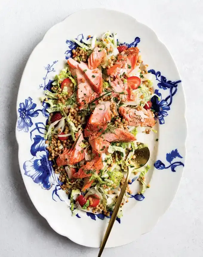 birthday dinner ideas: salmon' title='60 Home-Cooked Birthday Dinner Ideas That Will Make Anyone’s Day