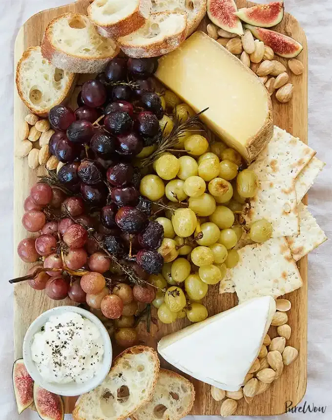 birthday dinner ideas: ultimate cheese plate' title='60 Home-Cooked Birthday Dinner Ideas That Will Make Anyone’s Day