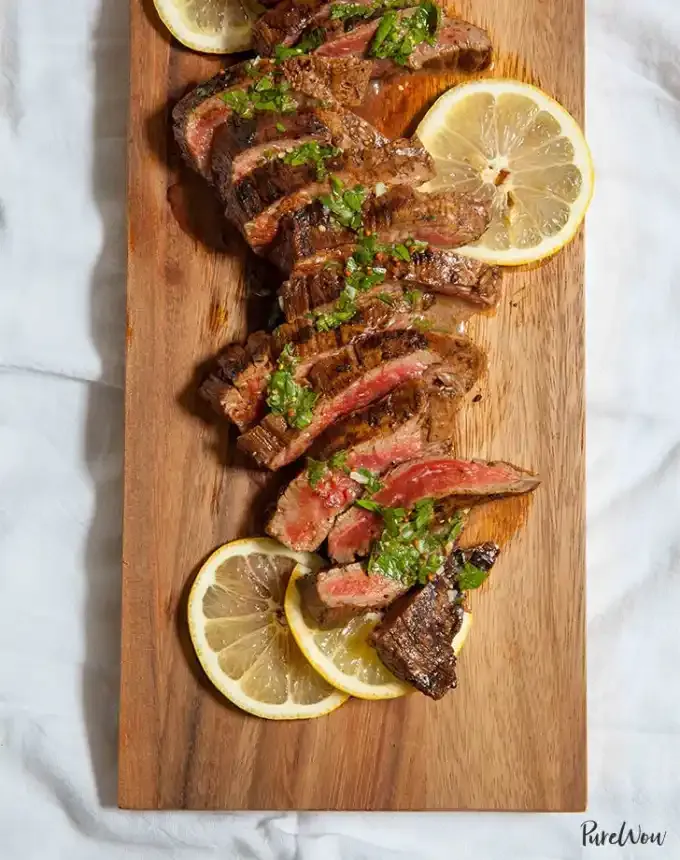 birthday dinner ideas: grilled flank steak' title='60 Home-Cooked Birthday Dinner Ideas That Will Make Anyone’s Day