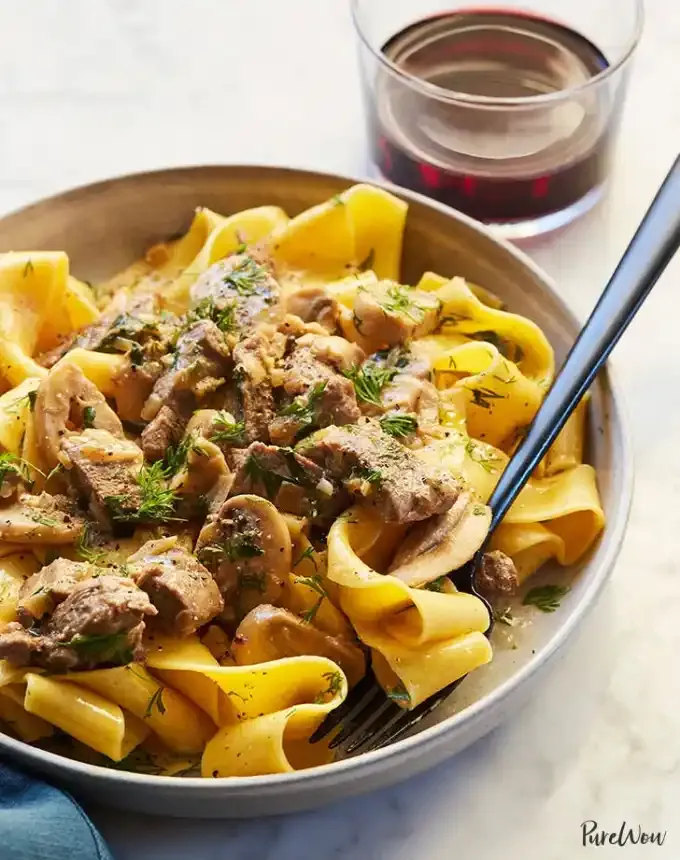 birthday dinner ideas: 30 minute beef stroganoff' title='60 Home-Cooked Birthday Dinner Ideas That Will Make Anyone’s Day