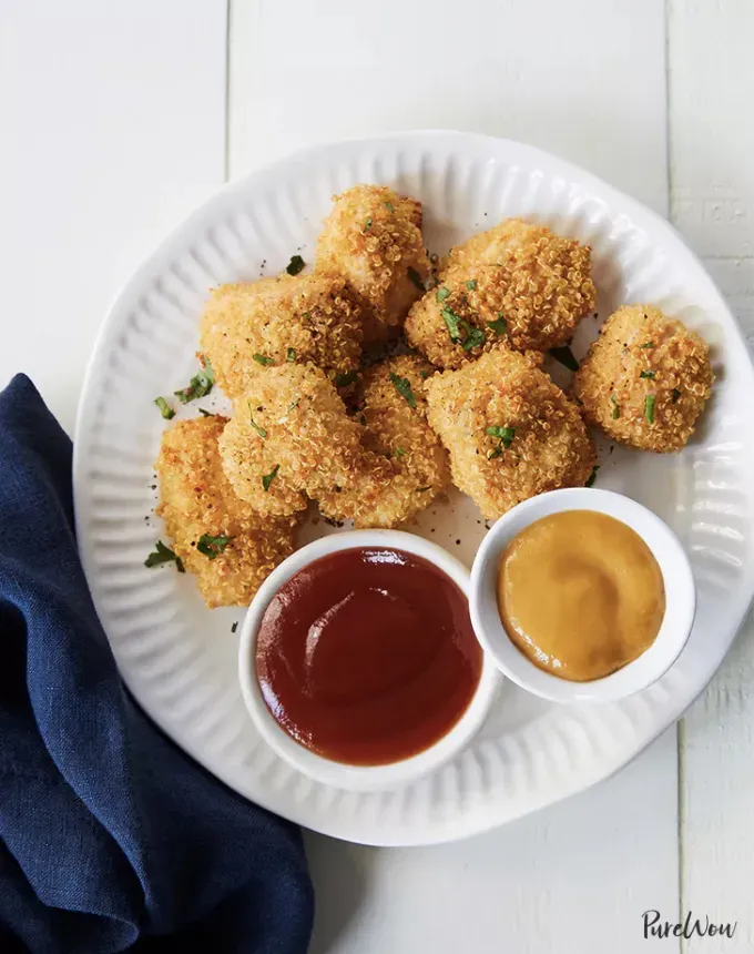 toddler dinner ideas: baked quinoa chicken nuggets' title='31 Toddler Dinner Ideas Your Picky Eater Might Actually Try