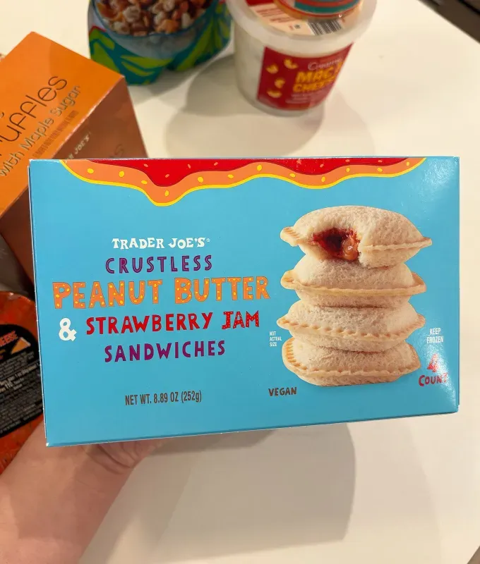 new trader joe’s items reviewed september 2025: crustless peanut butter and strawberry jam sandwiches' title='11 New Trader Joe’s Items Ranked & Reviewed by a Food Editor