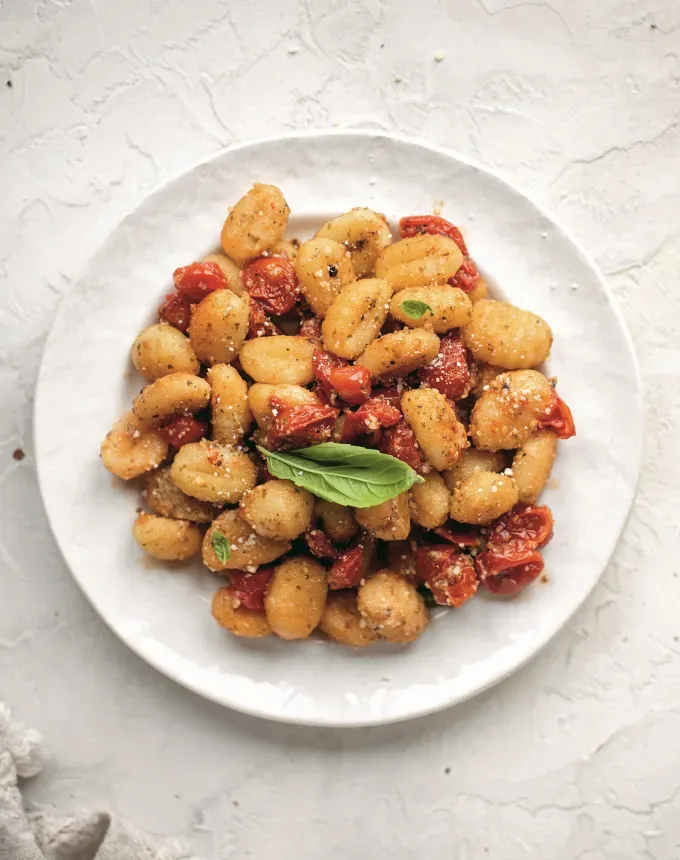 easy gnocchi recipes: sheet pan tomato basil gnocchi' title='35 Easy Gnocchi Recipes You Can Make at Home