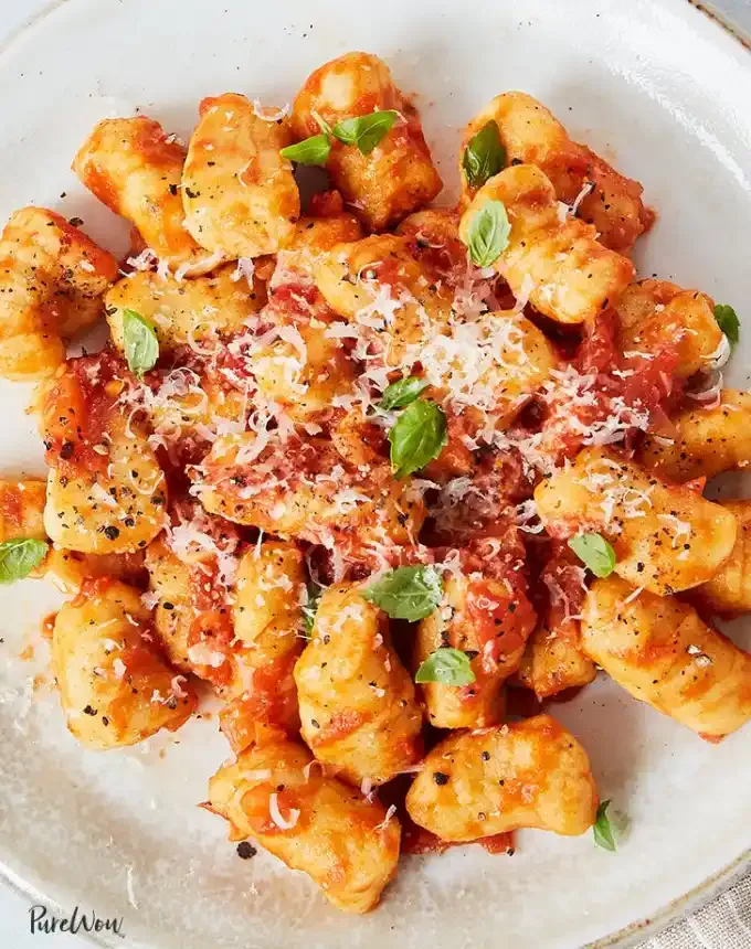 easy gnocchi recipes: cauliflower gnocchi pomodoro' title='35 Easy Gnocchi Recipes You Can Make at Home