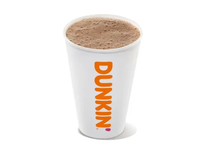 gluten-free-at-dunkin-donuts: a hot chocolate in a dunkin cup.' fetchpriority='auto' title='Can You Eat Gluten Free at Dunkin’ Donuts? Yes—Here Are 9 Menu Items We Love