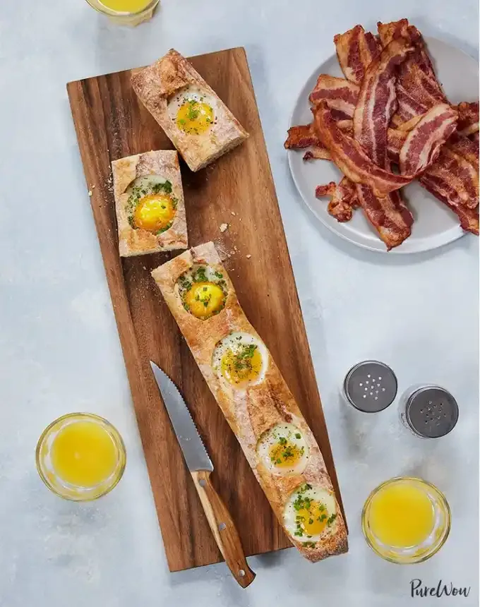 easter brunch ideas: egg in a hole' title='66 Easter Brunch Ideas That Are Quick Easy and Festive