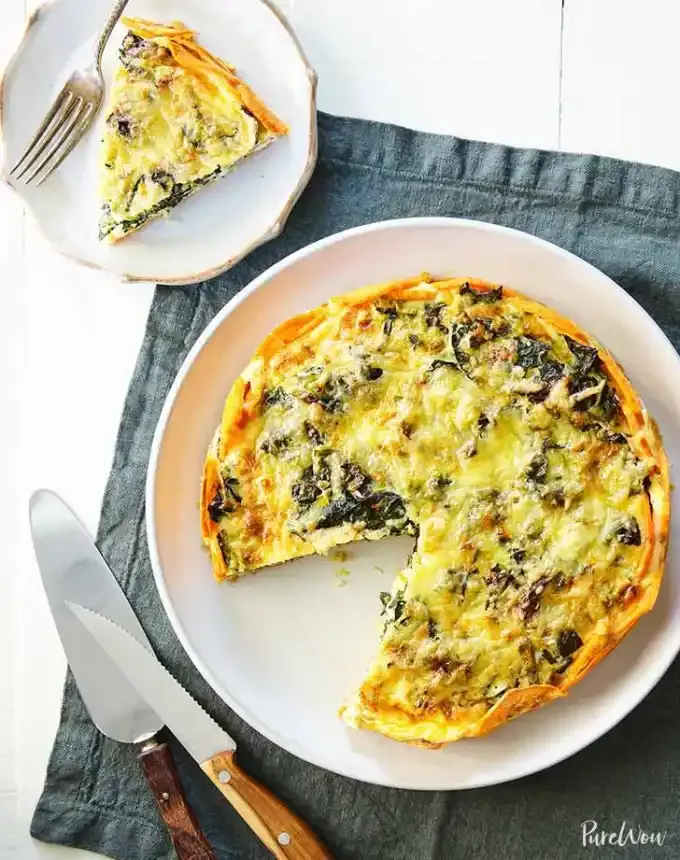 easter brunch ideas: gluten free sweet potato crust quiche' title='66 Easter Brunch Ideas That Are Quick Easy and Festive