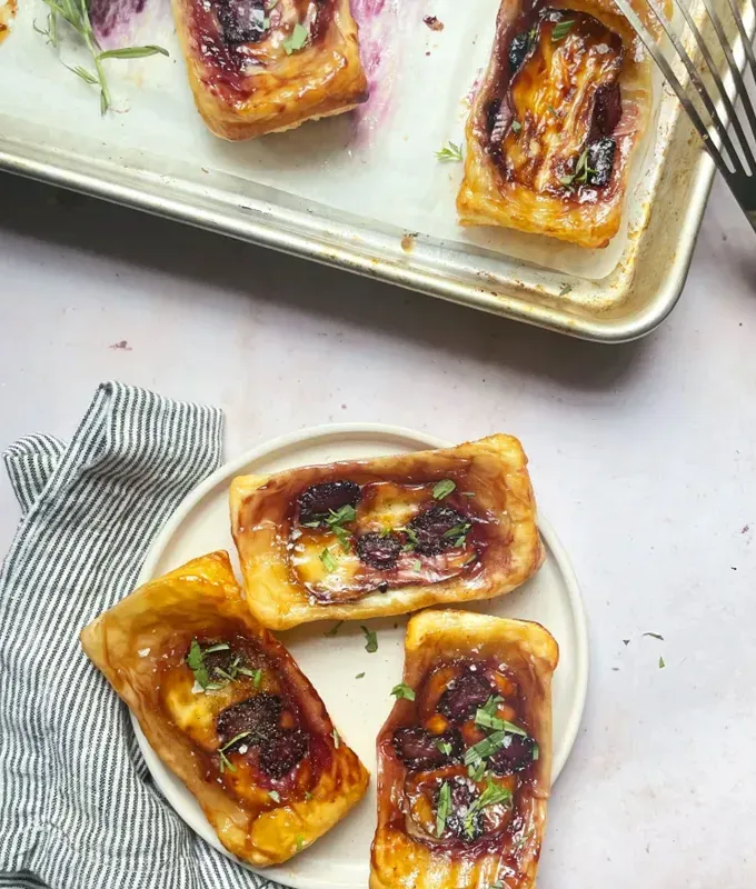 easter brunch ideas: blackberry brie upside-down pastries' title='66 Easter Brunch Ideas That Are Quick Easy and Festive