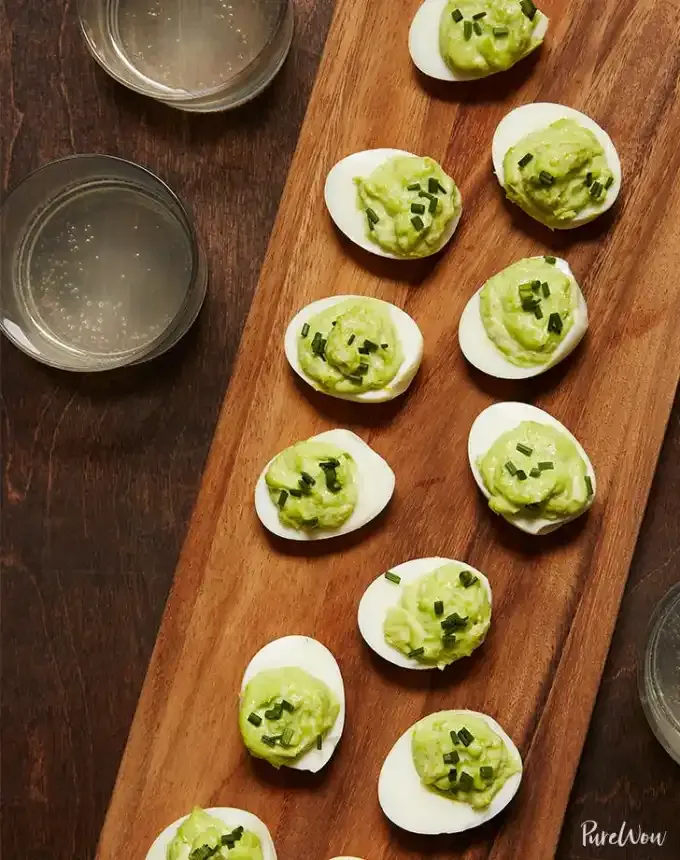 easter brunch ideas: avocado deviled eggs' title='66 Easter Brunch Ideas That Are Quick Easy and Festive