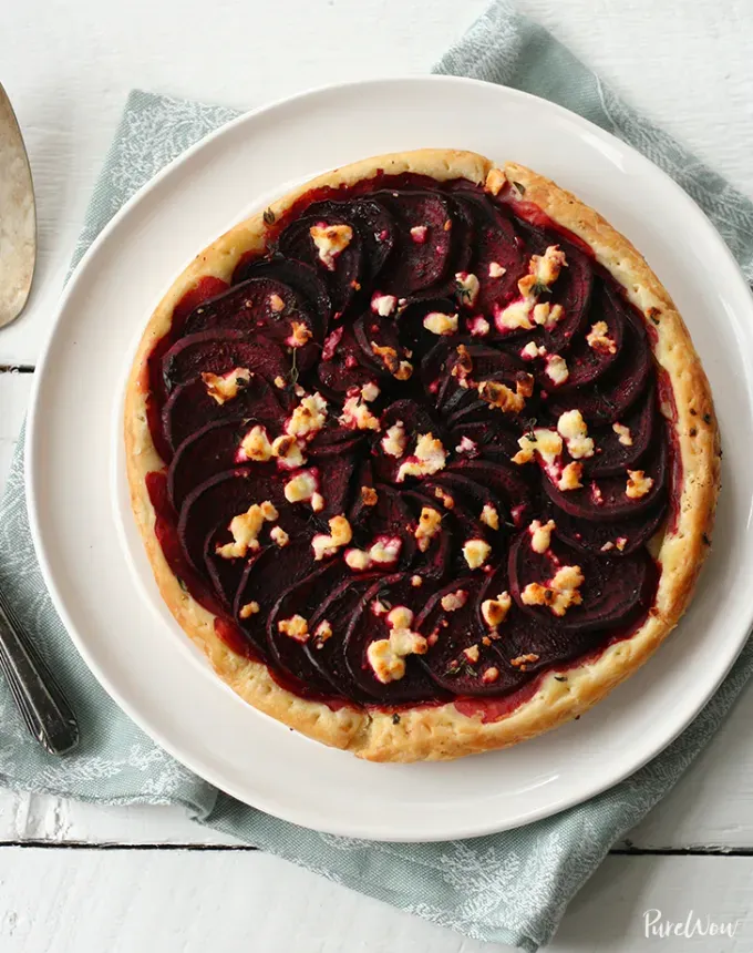 easter brunch ideas: beet tart' title='66 Easter Brunch Ideas That Are Quick Easy and Festive