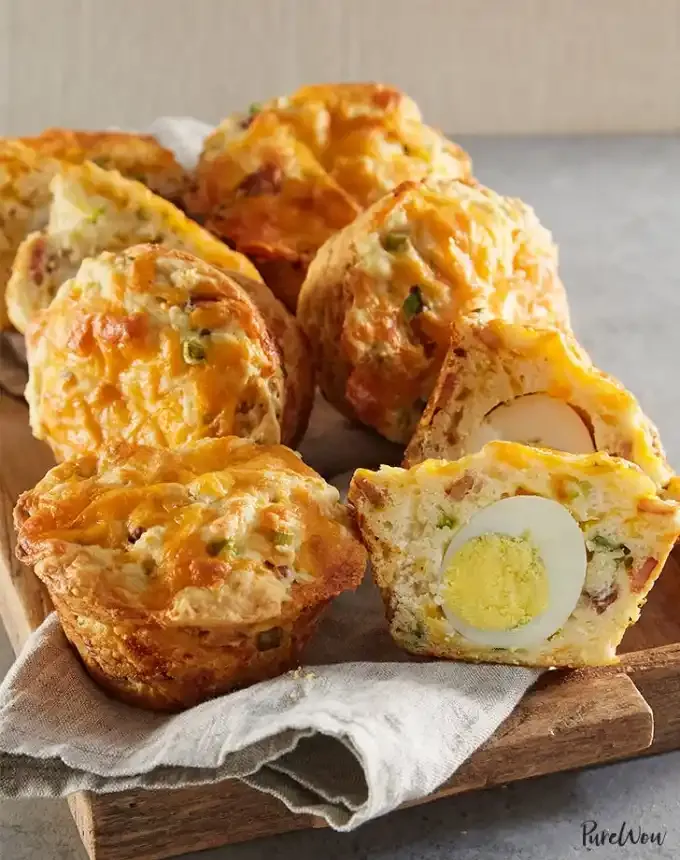 easter brunch ideas: bacon egg and cheese breakfast muffins' title='66 Easter Brunch Ideas That Are Quick Easy and Festive