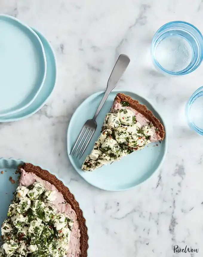 easter brunch ideas: whole wheat feta tart with caramelized onions and herbs' title='66 Easter Brunch Ideas That Are Quick Easy and Festive