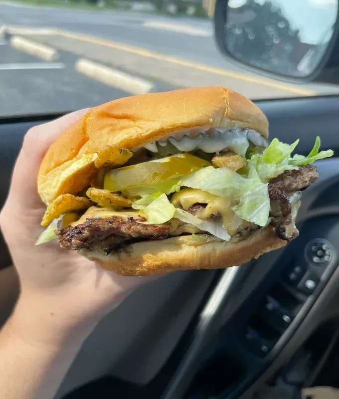 sonic pickle menu review: dill smash burger' title='An Honest Review of Sonic’s New Pickle Menu Written by a Pickle Person & Fast Food Lover