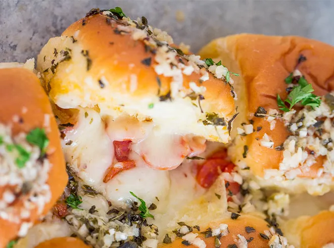 pepperoni pizza sliders' title='49 Dinners You Can Make with a Jar of Tomato Sauce