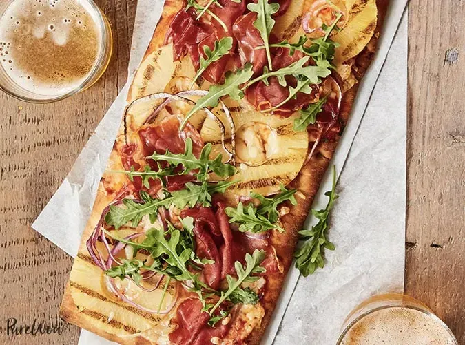 prosciutto hawaiin pizza' title='49 Dinners You Can Make with a Jar of Tomato Sauce