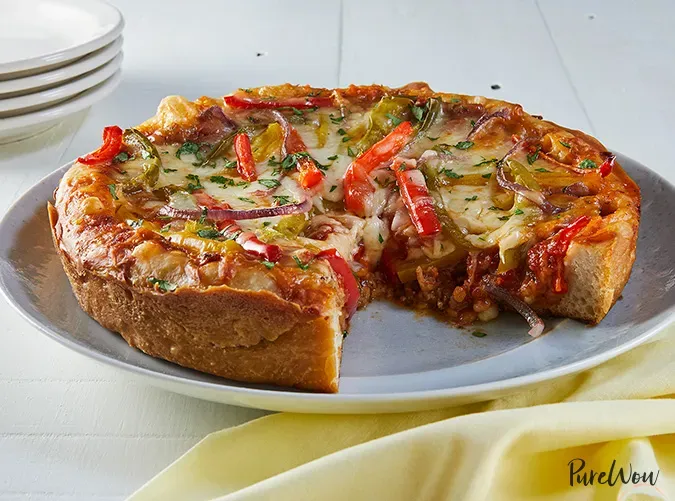 recipes with tomato sauce slow cooker deep dish pizza recipe' title='49 Dinners You Can Make with a Jar of Tomato Sauce