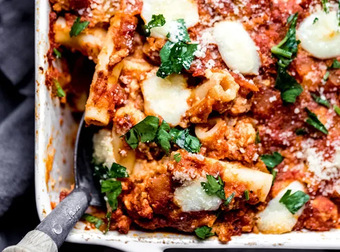 recipes with tomato sauce saucy baked pumpkin pasta recipe' title='49 Dinners You Can Make with a Jar of Tomato Sauce