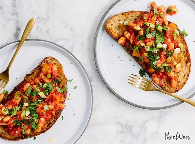 recipes with tomato sauce tomato and white bean stew on toast recipe' title='49 Dinners You Can Make with a Jar of Tomato Sauce