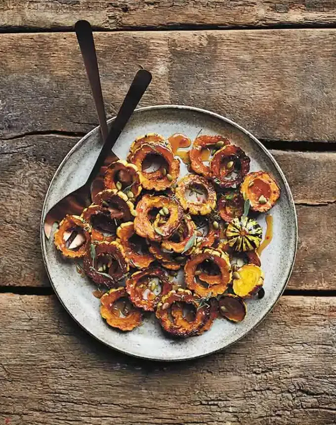 side dishes for ham: delicata squash salad' title='62 Side Dishes for Ham to Serve on Easter Christmas and Every Day in Between