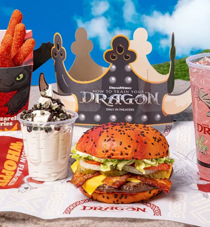 Burger Kingi uus menüü „Kuidas oma draakonit koolitada”, järjestatud