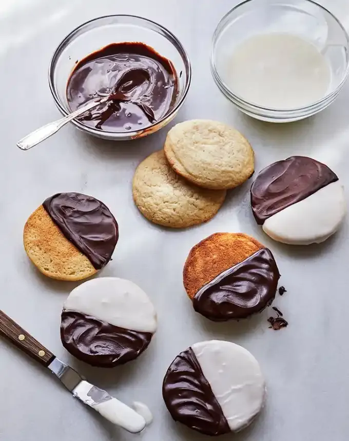types of cookies: frosted black and white cookies' title='The 23 Types of Cookies Every Baker Should Master